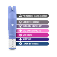 Blush Rose Revitalize Massage Kit with Mini Vibrator & 3 Silicone Attachments Periwinkle