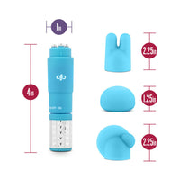 Blush Rose Revitalize Massage Kit with Mini Vibrator & 3 Silicone Attachments Blue