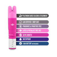 Blush Rose Revitalize Massage Kit with Mini Vibrator & 3 Silicone Attachments Pink