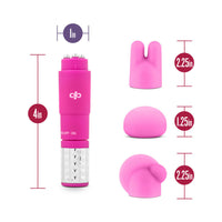 Blush Rose Revitalize Massage Kit with Mini Vibrator & 3 Silicone Attachments Pink