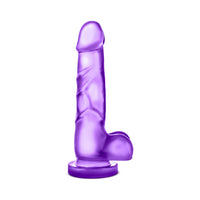 Blush B Yours Sweet 'n Hard 4 Realistic 7 in. Dildo with Balls & Suction Cup Purple