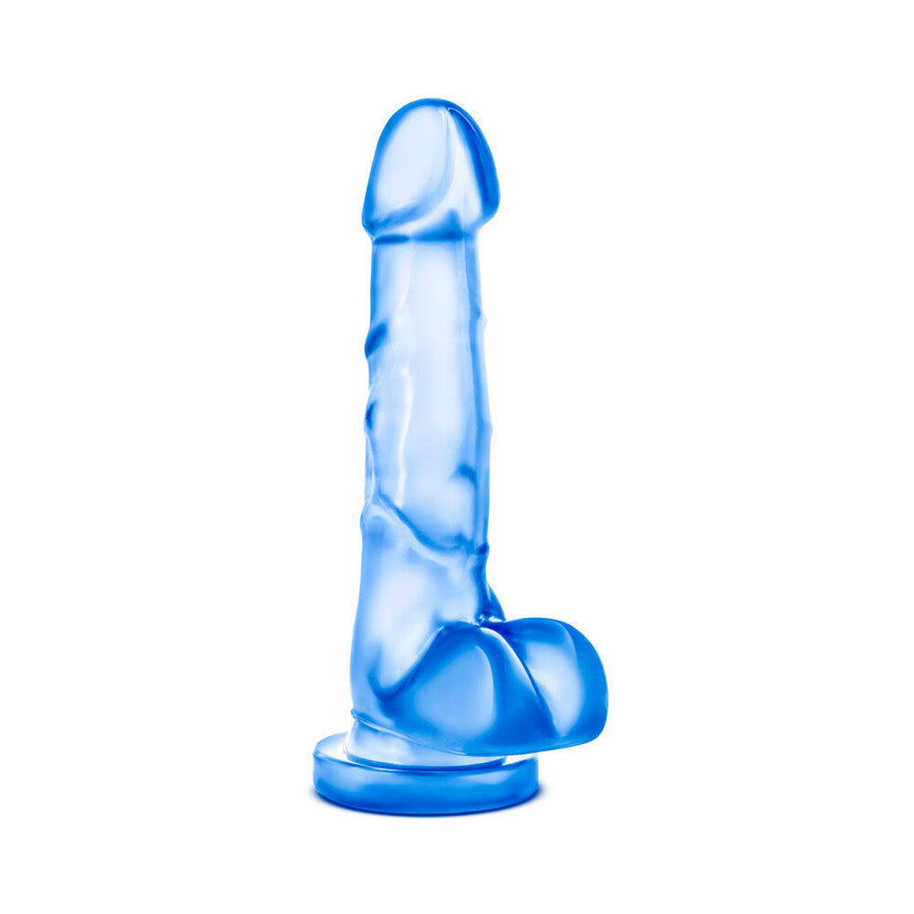 Blush B Yours Sweet 'n Hard 4 Realistic 7 in. Dildo with Balls & Suction Cup Blue