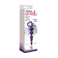 Curve Toys Gossip Hearts on a String Silicone Heart-Shaped Anal Beads Violet