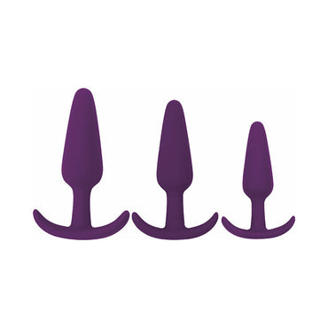 Curve Toys Gossip Rump Rockers 3-Piece Silicone Anal Training Set Violet