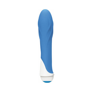 Curve Toys Gossip Charlie Waterproof Textured Silicone Vibrator Azure