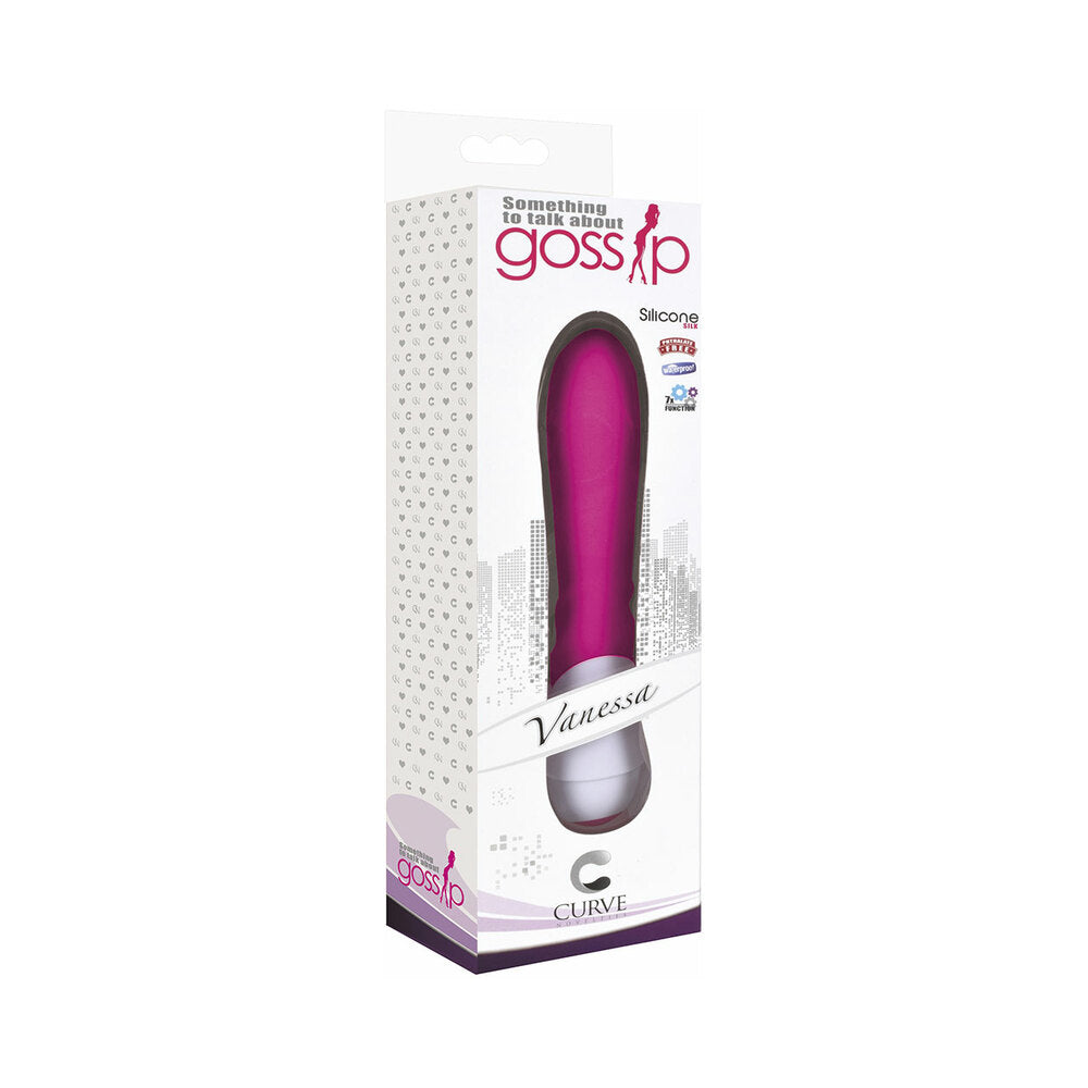 Curve Toys Gossip Vanessa Waterproof Silicone Vibrator Magenta