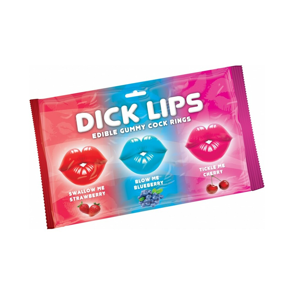 Dick Lips Gummy Cock Rings 3Pk