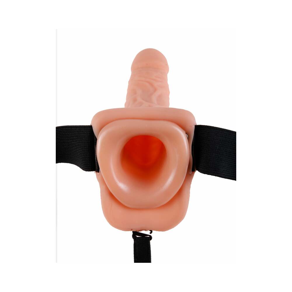 Pipedream Fetish Fantasy Series 7 in. Hollow Strap-On with Balls Beige/Black