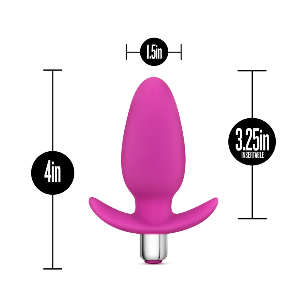 Blush Luxe Little Thumper Vibrating Silicone Anal Plug Pink