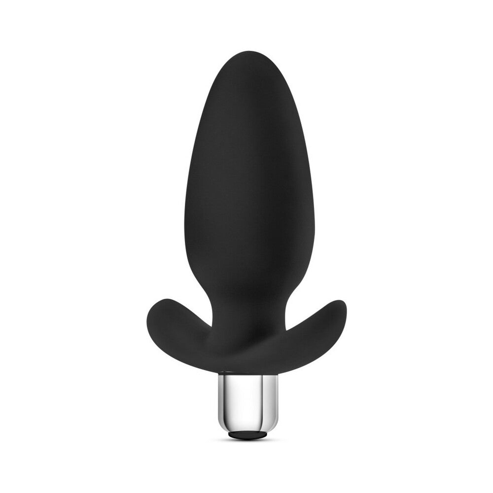 Blush Luxe Little Thumper Vibrating Silicone Anal Plug Black