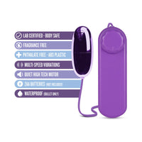 Blush B Yours Power Bullet Remote-Controlled Egg Vibrator Purple