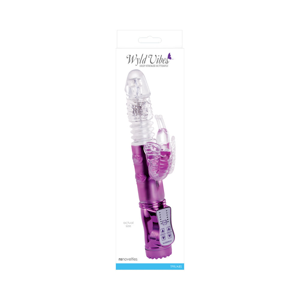 Wyld Vibes Deep Stroker Butterfly Vibrator Purple