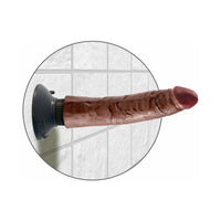 Pipedream King Cock 7 in. Vibrating Cock Poseable Dildo With Suction Cup Brown