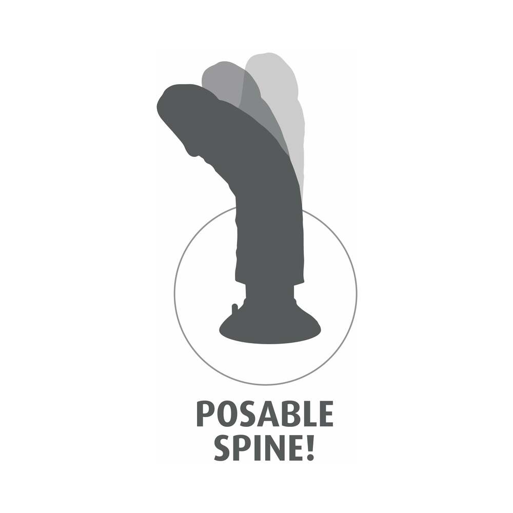 Pipedream King Cock 6 in. Vibrating Cock Poseable Dildo With Suction Cup Beige