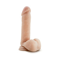 Blush Au Naturel 8 in. Posable Dual Density Dildo with Balls & Suction Cup Beige