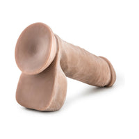 Blush Au Naturel 8 in. Posable Dual Density Dildo with Balls & Suction Cup Tan