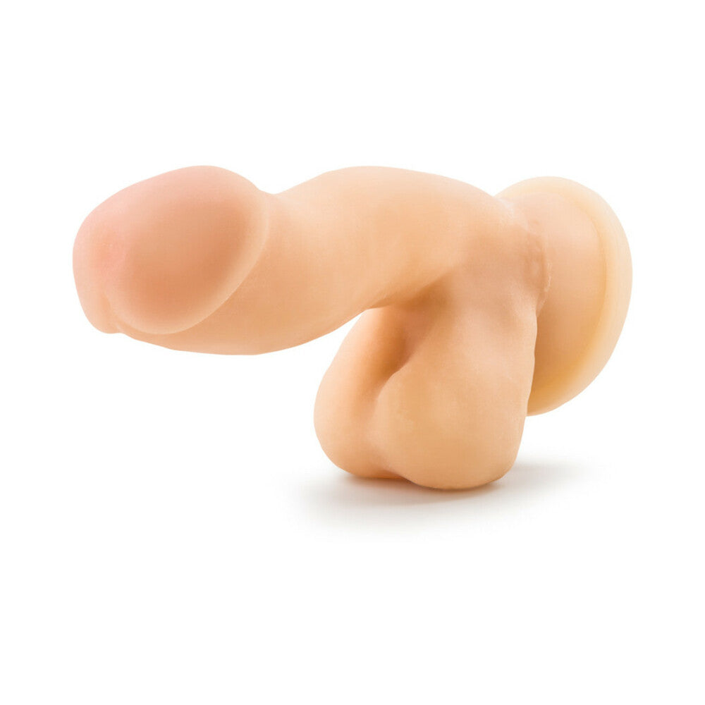 Blush Au Naturel 6.5 in. Posable Dual Density Dildo with Balls & Suction Cup Beige