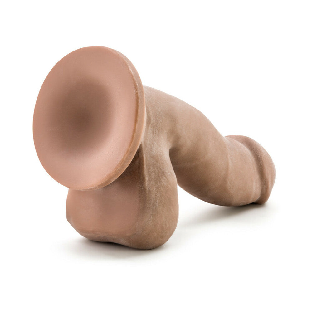 Blush Au Naturel 6.5 in. Posable Dual Density Dildo with Balls & Suction Cup Tan