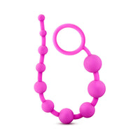 Blush Luxe Silicone 10 Beads for Anal Play Pink