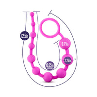 Blush Luxe Silicone 10 Beads for Anal Play Pink