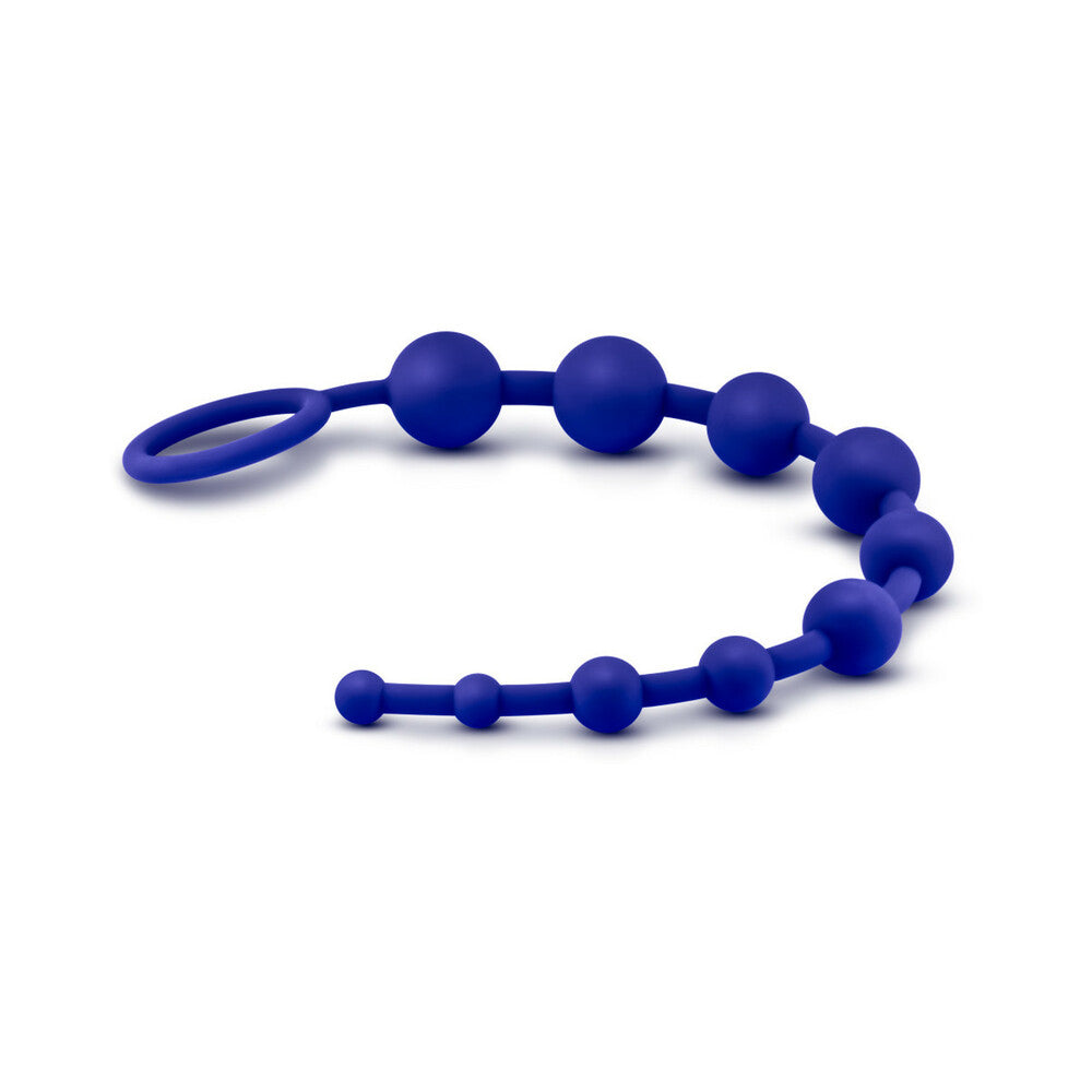 Blush Luxe Silicone 10 Beads for Anal Play Indigo