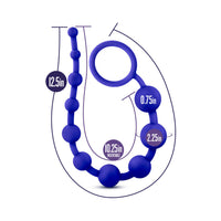 Blush Luxe Silicone 10 Beads for Anal Play Indigo