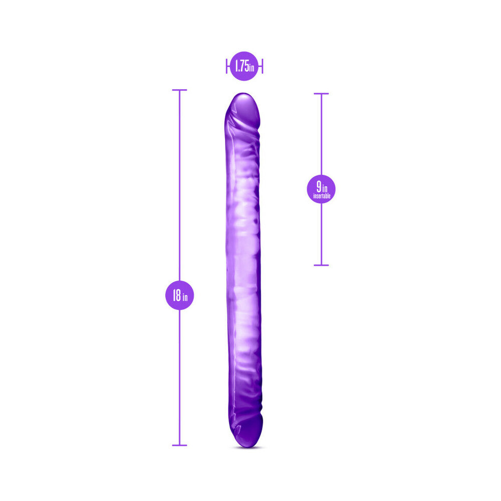 Blush B Yours 18 in. Double Dildo Purple