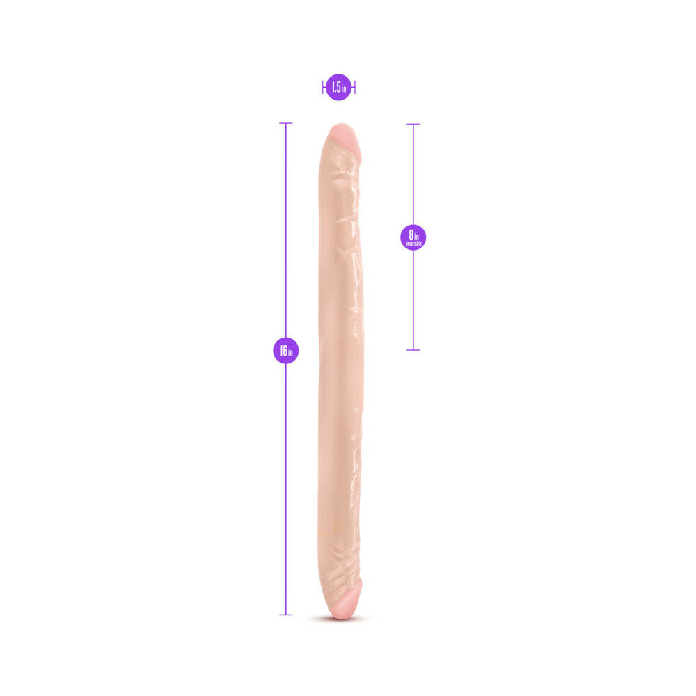 Blush B Yours 16 in. Double Dildo Beige