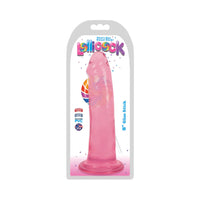 Curve Toys Lollicock Slim Stick 8 in. Dildo with Suction Cup Cherry Ice