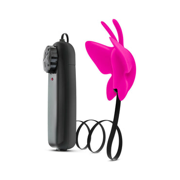 Blush Luxe Butterfly Teaser Remote-Controlled Silicone Mini Vibrator Fuchsia