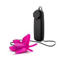 Blush Luxe Butterfly Teaser Remote-Controlled Silicone Mini Vibrator Fuchsia