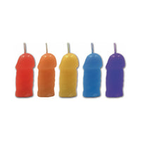 Pecker Party Candles Assorted Colors 5pk