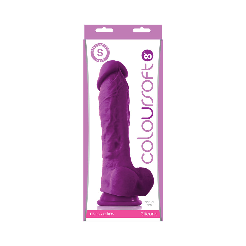 ColourSoft 8 in. Soft Dildo Purple