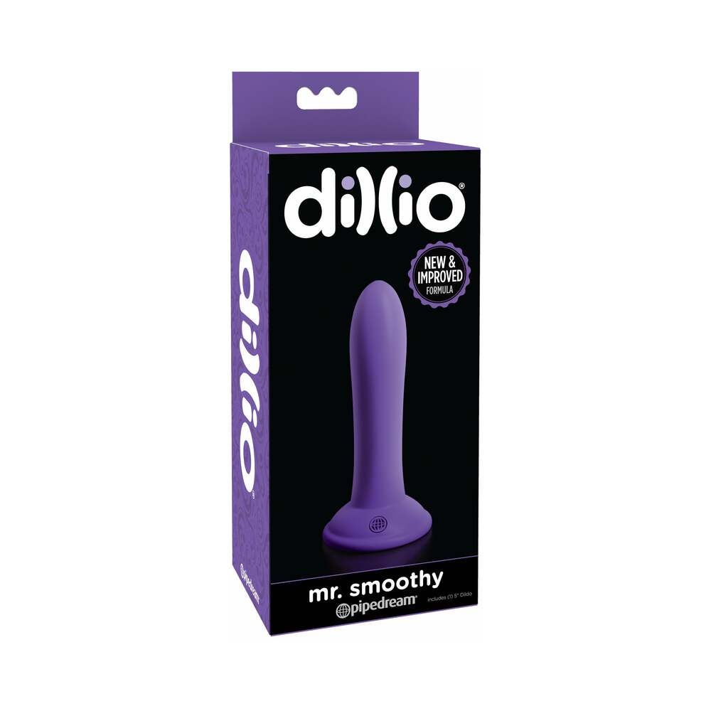 Pipedream Dillio Mr. Smoothy 5 in. Dildo With Suction Cup Purple