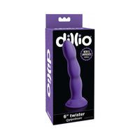 Pipedream Dillio 6 in. Twister Dildo With Suction Cup Purple