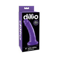 Pipedream Dillio 6 in. Slim Realistic Dildo With Suction Cup Purple