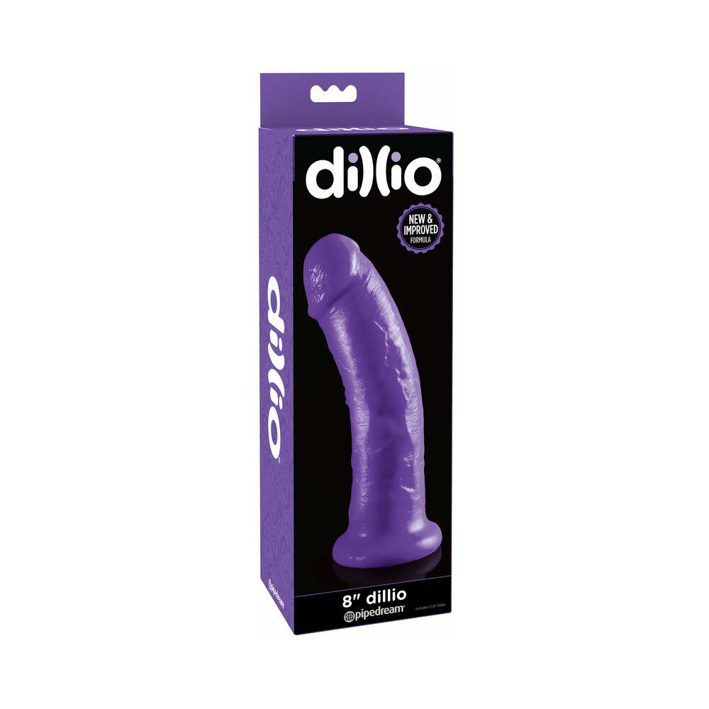 Pipedream Dillio 8 in. Realistic Dildo With Suction Cup Purple