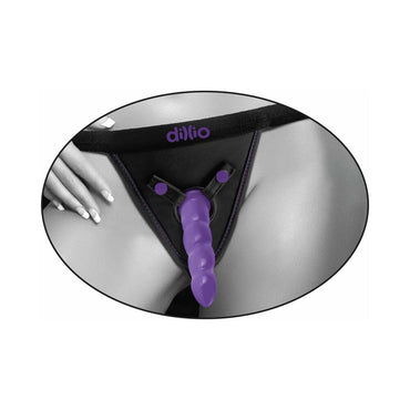 Pipedream Dillio Adjustable Perfect Fit Harness Black/Purple