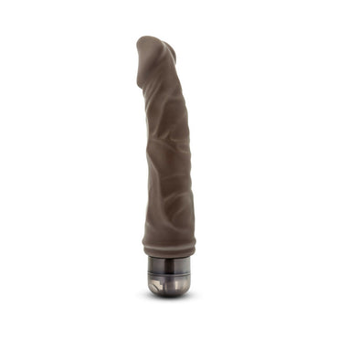 Blush Dr. Skin Vibe 6 Realistic 8.75 in. Vibrating Dildo Brown