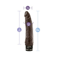 Blush Dr. Skin Vibe 7 Realistic 8.5 in. Vibrating Dildo Brown