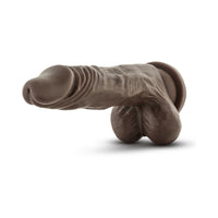 Blush Dr. Skin Stud Muffin Realistic 8.5 in. Dildo with Balls & Suction Cup Brown