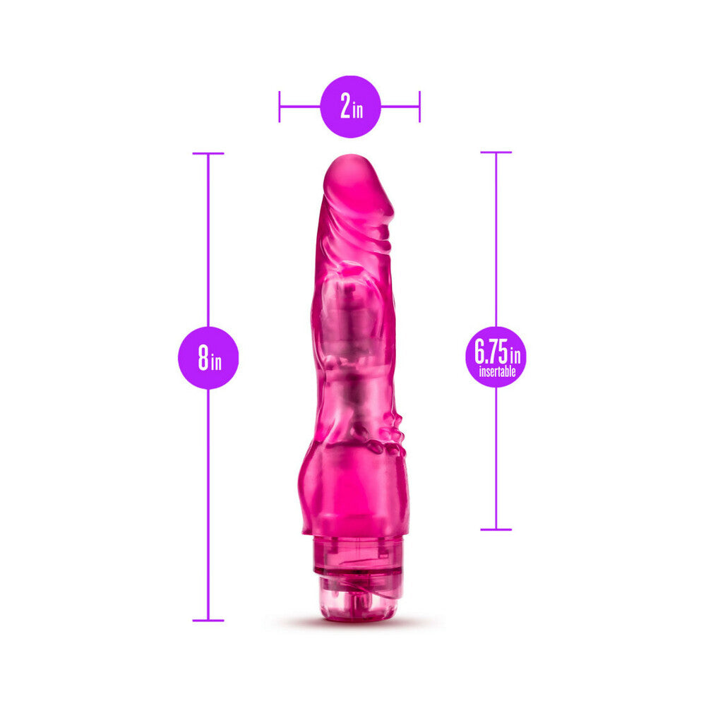 Blush Glow Dicks The Banger Realistic 8 in. Vibrating Dildo Pink