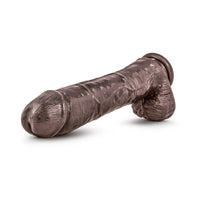 Blush Dr. Skin Mr. Savage Realistic 11.5 in. Dildo with Balls & Suction Cup Brown