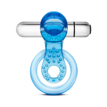 Blush Stay Hard 10 Function Vibrating Tongue Ring Blue