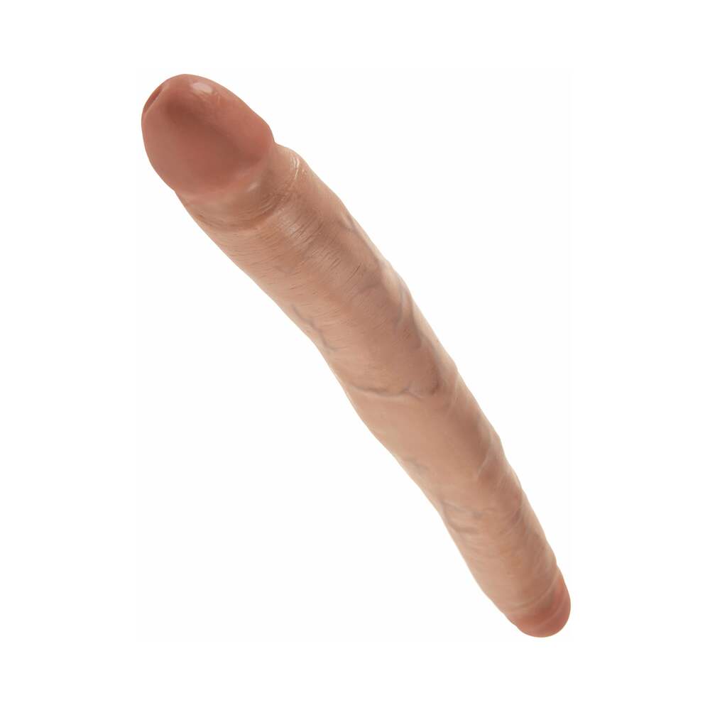 Pipedream King Cock 12 in. Slim Double Dildo Realistic Tan