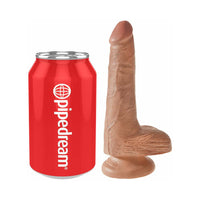 Pipedream King Cock 6 in. Cock With Balls Realistic Suction Cup Dildo Tan