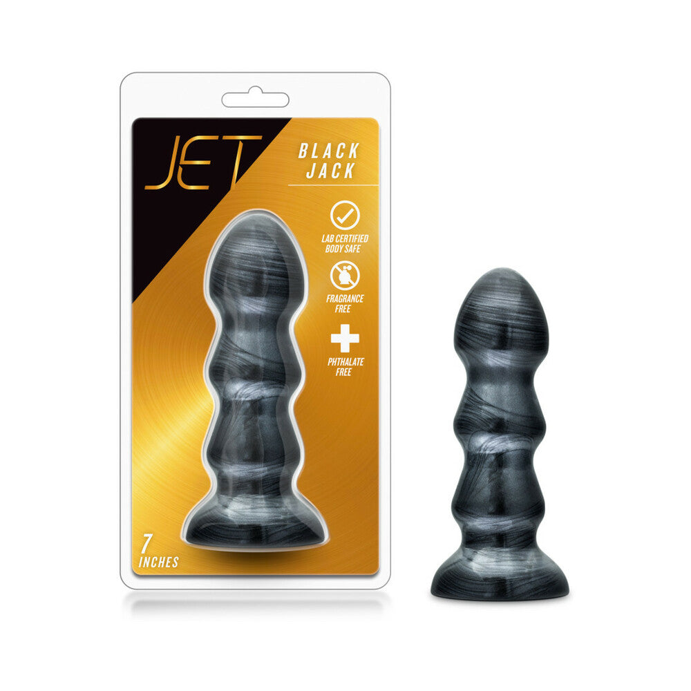 Blush Jet Black Jack 7 in. Anal Plug Carbon Metallic Black