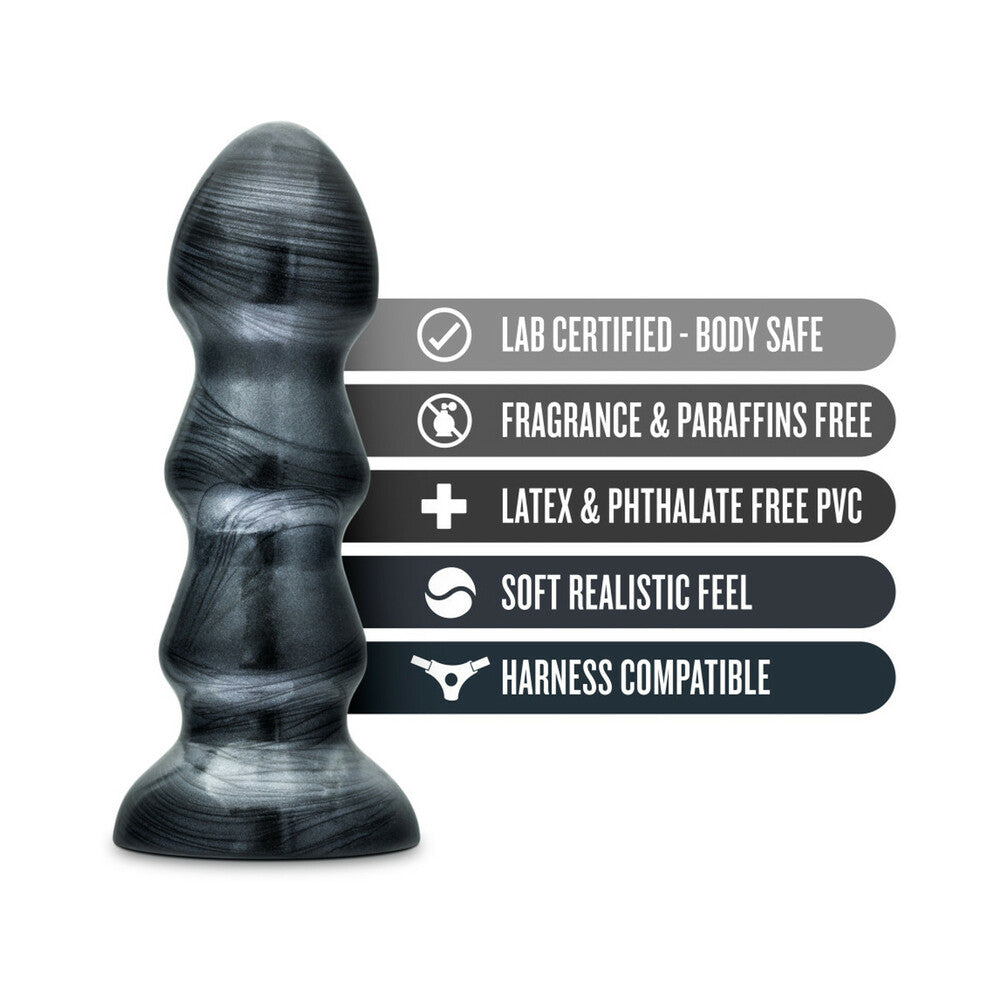 Blush Jet Black Jack 7 in. Anal Plug Carbon Metallic Black