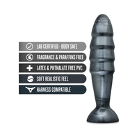 Blush Jet Destructor 10.75 in. Anal Plug Carbon Metallic Black