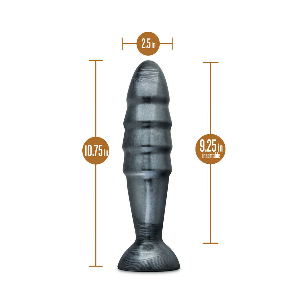 Blush Jet Destructor 10.75 in. Anal Plug Carbon Metallic Black